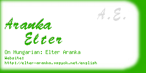 aranka elter business card